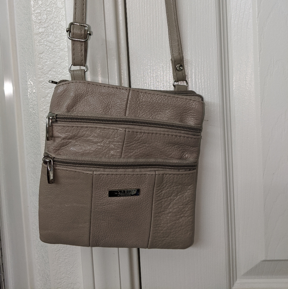 Lorenz Accessories Soft Leather Crossbody Bag